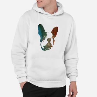Phsychodelic Watercolor French Bulldog Hoodie - Seseable