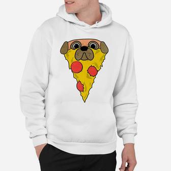 Pizza Dog Funny Pizza Pug For Kids Hoodie - Seseable