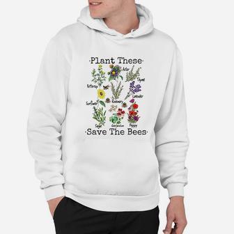 Plant These Save The Bees Women Yellow Flowers Hoodie - Seseable