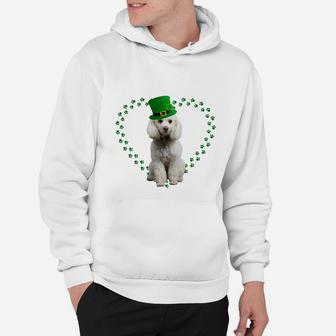 Poodle Heart Paw Leprechaun Hat Irish St Patricks Day Gift For Dog Lovers Hoodie - Seseable