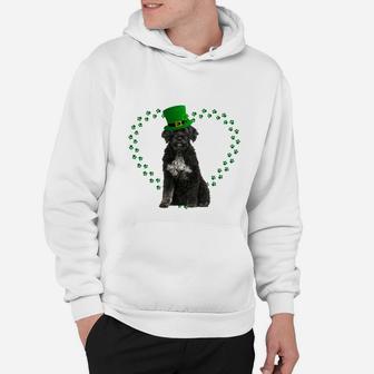 Portuguese Water Dog Heart Paw Leprechaun Hat Irish St Patricks Day Gift For Dog Lovers Hoodie - Seseable