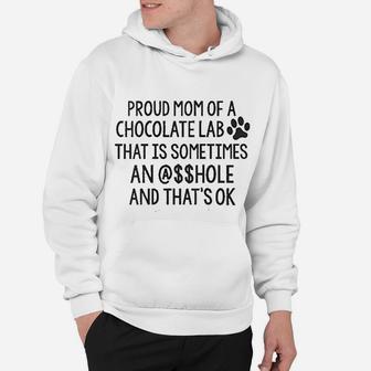 Proud Mom Of A Chocolate Lab Hoodie - Seseable