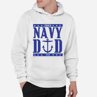 Proud Navy Dad s Hoodie - Seseable