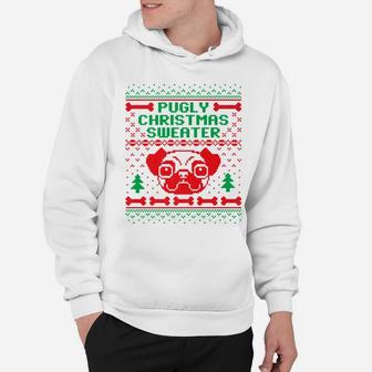 Pugly Christmas Sweater Funny Pug Dog Hoodie - Seseable