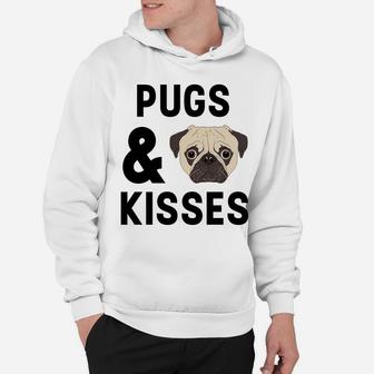 Pugs And Kisses Hugs Funny Valentines Day Gift Hoodie - Seseable