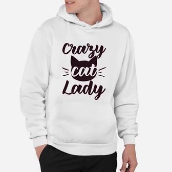 Raw Edge Crazy Cat Lady Funny Cat Hoodie - Seseable