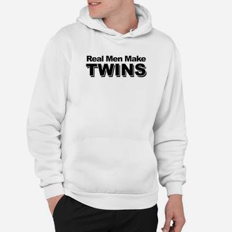 Real Men Make Twins Funny Twin Dad Fathers Day Gift Premium Hoodie | Seseable UK