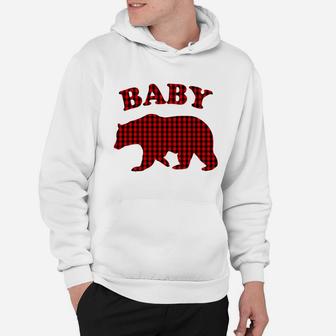 Red Plaid Baby Bear Buffalo Family Pajama Hoodie - Seseable