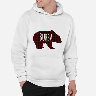 Red Plaid Bubba Bear Buffalo Matching Family Pajama Hoodie - Seseable