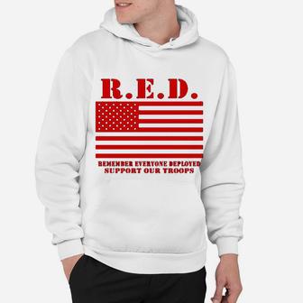 Red Support Our Troops Wear Red On Friday Military Hoodie - Seseable