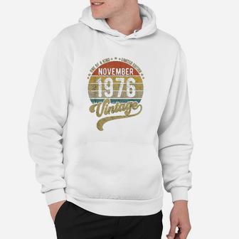 Reto Vintage 45th Birthday Born In November 1976 Hoodie | Seseable UK