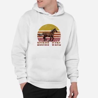 Rocky Mountain Horse Girl Vintage Sun Racing Riding Hoodie - Seseable