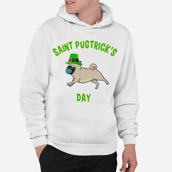 Saint Pugtricks Day Funny Saint Patricks Day Pug Hoodie - Seseable