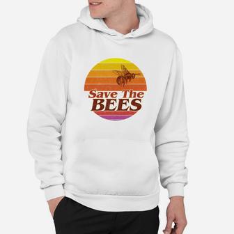 Save The Bees Flower Girl Boy Vintage Retro Fashion Hoodie - Seseable