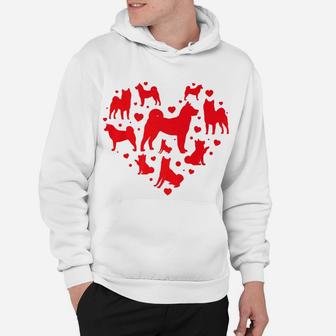 Shiba Inu Valentines Day Hear Mom Pet Lover Gift Hoodie - Seseable