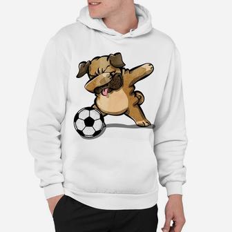 Soccer Dab Dabbing Pug Pug Lovers Gift Hoodie - Seseable