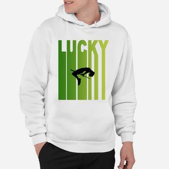 St Patricks Day Lucky High Jumping Funny Sport Lovers Gift Hoodie - Seseable