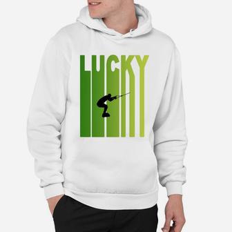 St Patricks Day Lucky Water Skiing Funny Sport Lovers Gift Hoodie - Seseable