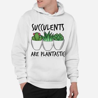 Succulents Are Plantastic With Illustration Hoodie - Seseable