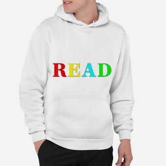 Teacher Reading Read In Color Book Hoodie - Seseable