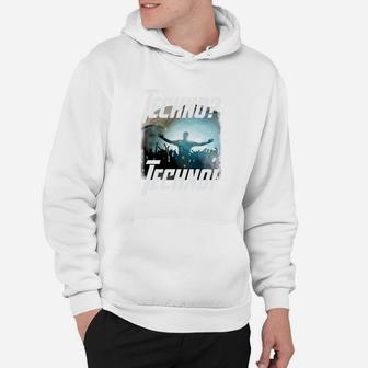 Techno Music Party Motiv Hoodie, Stylisches Rave Outfit - Seseable