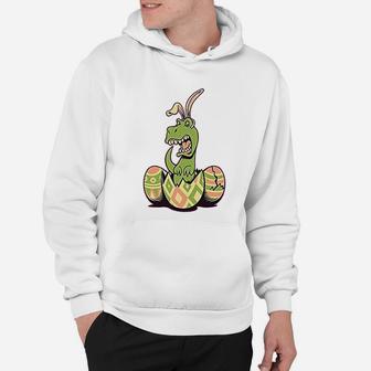 Trex Bunny Easter Egg Funny Gift For Easter Hoodie - Seseable