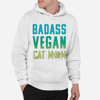 Vegan Cat Mom Cute Vegan For Cat Lovers Hoodie - Seseable