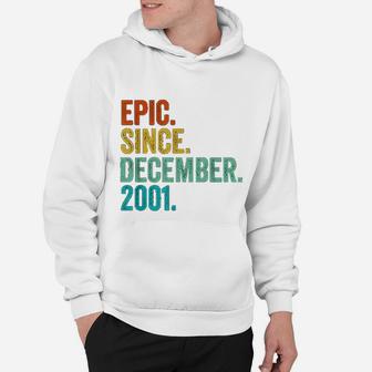 Vintage 21st Years Old Gift Epic Since December 2001 Hoodie - Seseable