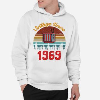 Vintage 1969 Mens Birthday Fathers Day Gift Hoodie - Seseable