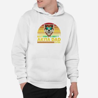 Vintage Best Akita Dad Ever Dog Daddy Father Hoodie - Seseable