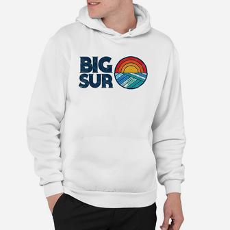 Vintage Big Sur California Surf Design Retro Surfing Hoodie - Seseable