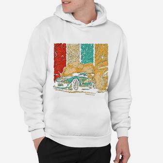 Vintage Drift Car Design Retro Drifting Racecar Motive Hoodie - Seseable