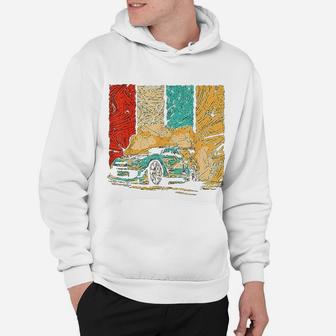 Vintage Drift Car Design Retro Drifting Racecar Motive Hoodie - Seseable