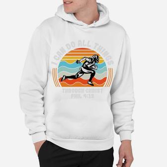 VIntage I Can Do All Things Football Rugby Player Coach Hoodie - Seseable