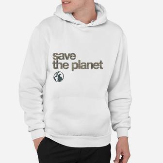 Vintage Save The Planet Save The Earth Distress Hoodie - Seseable