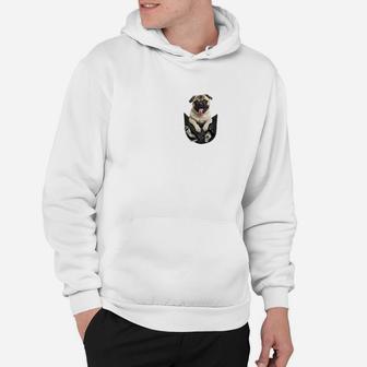 Weißes Herren-Hoodie mit Hunde-Aufdruck, Lustiges Motiv für Hundefreunde - Seseable