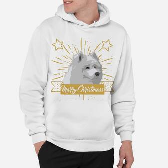 Weihnachtshund Hoodie, Merry Christmas Sternen Design - Seseable