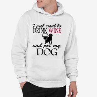 Wein & Hund Hoodie für Weinliebhaber und Hundebesitzer - Seseable
