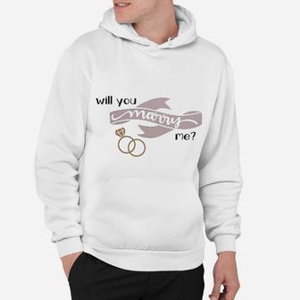 Will You Marry Me Engagement Valentine Day Hoodie - Seseable