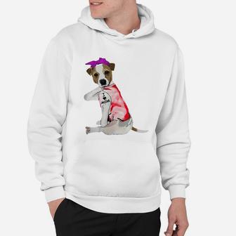 Women Gifts Jack Russell Terrier Dog Tattoo I Love Mom Hoodie - Seseable