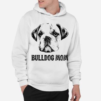 Womens English Bulldog Mom English Bulldog Hoodie - Seseable