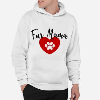 Womens Fur Mama Graphic Dog Lover Gift For Women Hoodie - Seseable