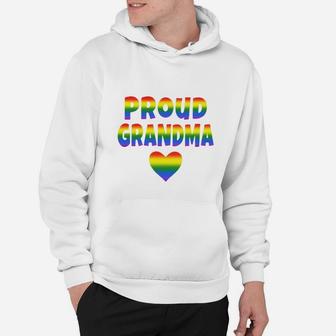 Womens Proud Grandma Lgbt Pride Lgbt Grandmother Cute Love Shirt Hoodie - Seseable
