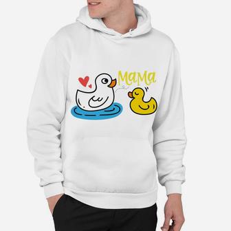 Womens Wamans Mama Duck Funny Mom Mothers Day Hoodie - Seseable