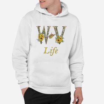 Wv Home Roots Pride Sunflower Lover Proud Map West Virginia Hoodie - Seseable