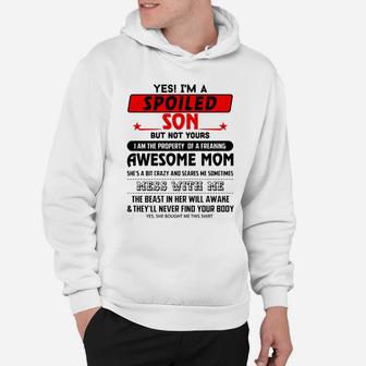 Yes I’m A Spoiled Son But Not Yours I Am The Property Or A Freaking Hoodie - Seseable
