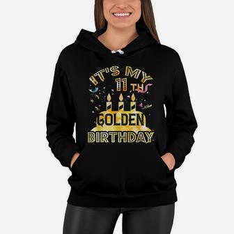 11th Birthday My 11th Golden Birthday Vintage Women Hoodie - Seseable