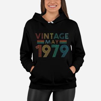 42nd Birthday Gift Vintage May 1979 Forty Years Old Women Hoodie - Seseable