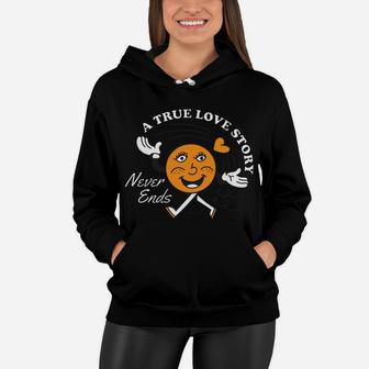 A True Love Story Never Ends Gift For Couple Women Hoodie - Seseable