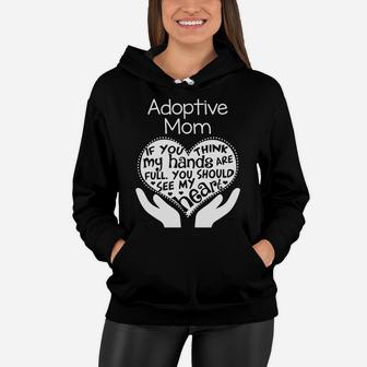 Adoptive Mom Mothers Day Gif Adoption Women Hoodie - Seseable